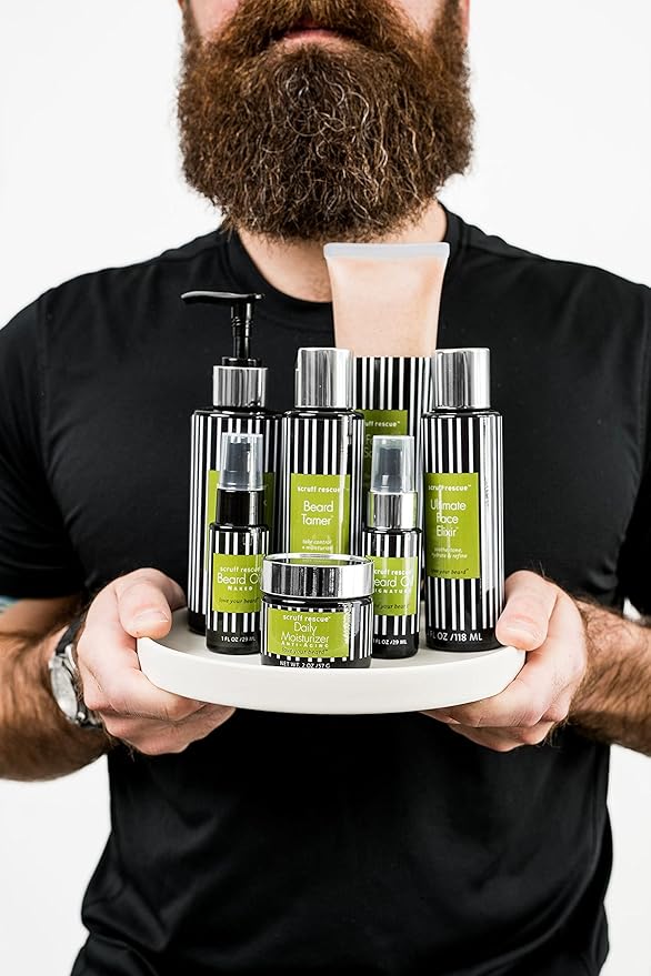 SCRUFF RESCUE Daily Moisturizer, Face Cream for Men, Designed to Soak In & Feed Your Face Organic Rosehip Seed Retinoic Acid for Anti-Aging and Anti Wrinkle Results. Natural Woodsy-Citrus Aroma, 2 oz