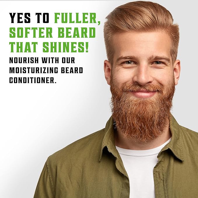 Viking Revolution Beard Care Set with Argan & Jojoba Oils - Softens, Smooths & Nourishes Facial Hair Growth - Peppermint and Eucalyptus Scented Wash & Conditioner (5 oz)