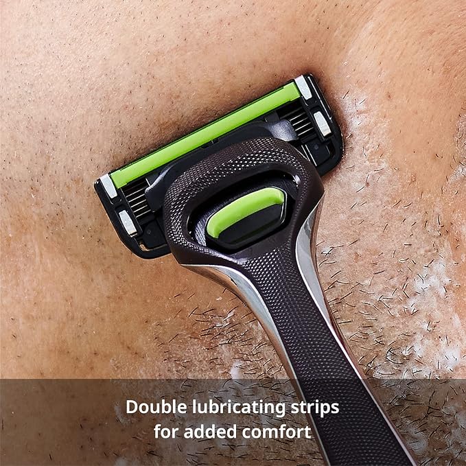 Dorco Pace 6 Pro - Six Blade Razor System with Trimmer - 2 Replacement Handles (Handles Only)