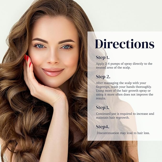 5% Minoxidil Spray for Men and Women, Minoxidil for Women Hair Growth, Minoxidil for Men Hair Growth Spray 4PCS.