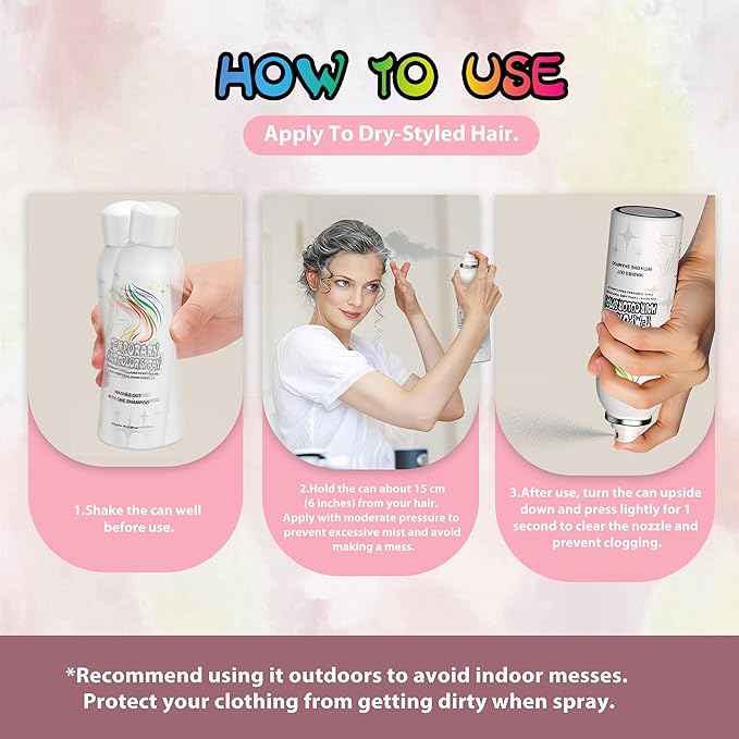 Grey Temporary Hair Color Spray - Gentle Formula, Washable & Non-Sticky | Silver Gray Instant Hair Dye Alternative for Adults | Halloween, Costume, Party Makeup, 150ml