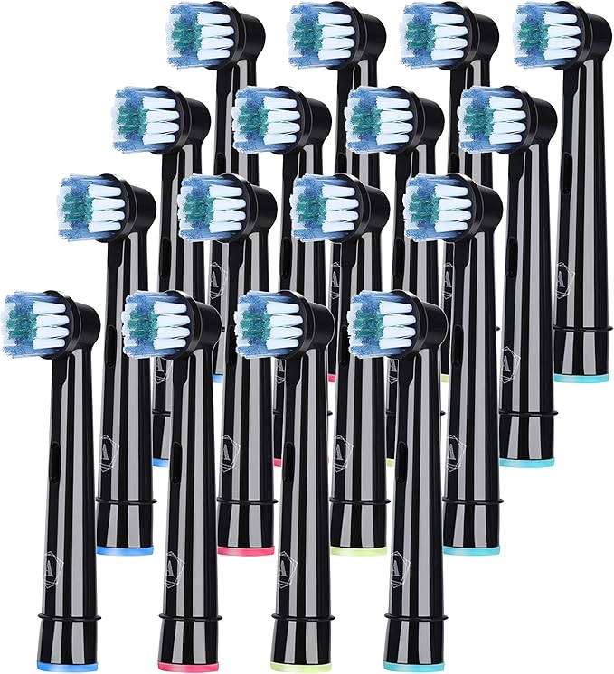 Toothbrush Head Compatible with Oral B - 16 Pack Aster Replacement Electric Toothbrush Heads Deep and Precise Cleaning Brush Heads Toothbrush Heads Compatible with Oral B Braun