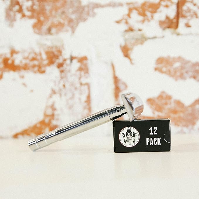 Double Edge Safety Razor Blades, Stainless Steel, 12-Pack, For All Skin Types, Smooth Close Shave