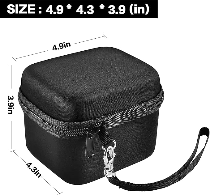 ANKHOH Case Compatible with Skull Shaver Electric Pitbull Pro Razor, Hard Travel Rotary Men Head Shavers Beard Trimmer Storage Bag with Zipper Mesh Pocket for Mustache Grooming Kit,Black-Only Box