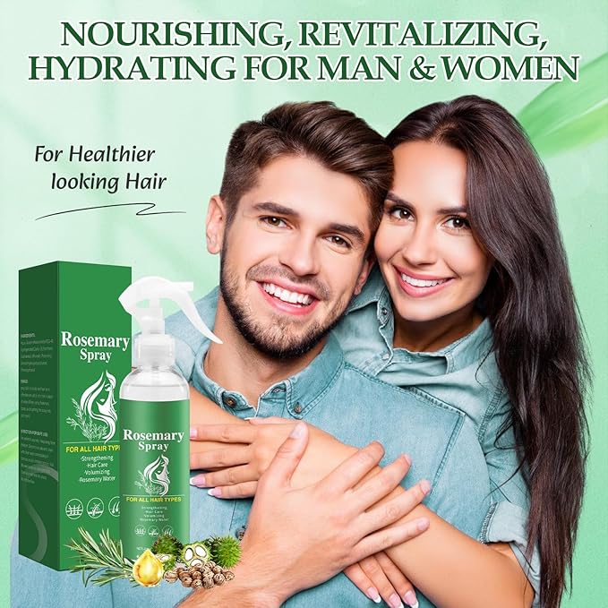 Raw Batana Oil Leave-in Conditioner Spray for Hair Growth, with Rosemary Peppermint，Hair Care for Women & Men,3.38 fl oz (Rosemary)