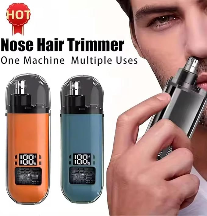 Electric Mini USB Rechargeable Nose Hair Trimmer with Waterproof Washable Head