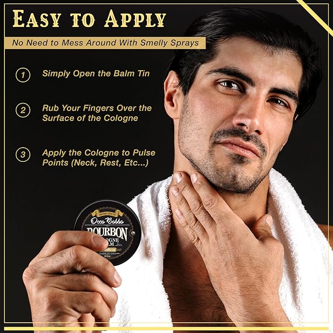 Handy Hound Occo Bobbo Solid Cologne for Men, Bourbon and Sandalwood Scent, .5 Ounce Concentrated Balm, Smooth Woody Oak Barrel Blend