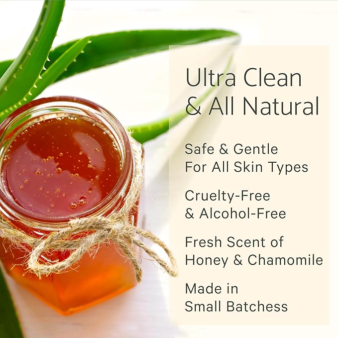 LILY SADO SHOW ME THE HONEY™ Extra Gentle Face Cleanser - Natural, Cruelty-Free Facial Wash Cleanses, Balances & Soothes - Reduces Pores & Blackheads - 5oz