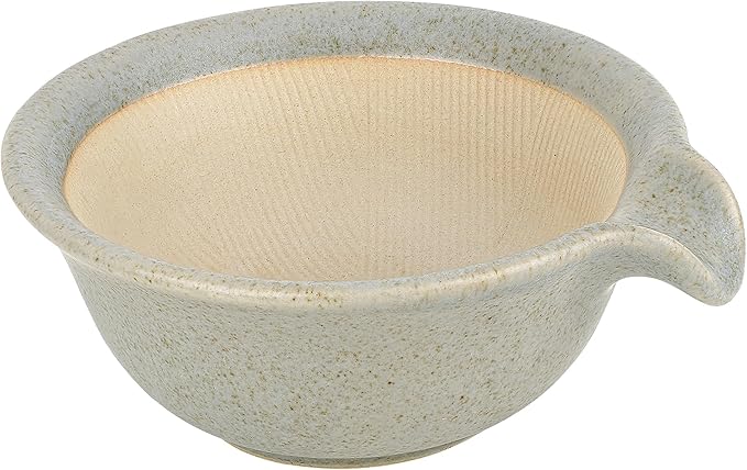 Linkidea Ceramic Shaving & Beard Grooming Bowl for Men, Wide Mouth Lathering Cup for Wet Razors, Traditional Shave Cream Cup (Grey)