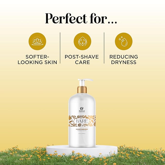 Bare After Shave Lotion for Women - Deep Hydration Wet Skin Moisturizer in Shower Lotion for Silky Smooth Skin with Shea Butter Jojoba Oil & Aloe Vera - In Shower Body Lotion Aftershave for Women
