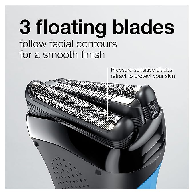 Braun Electric Razor for Men, Series 3 310s Electric Foil Shaver, Rechargeable, Wet & Dry