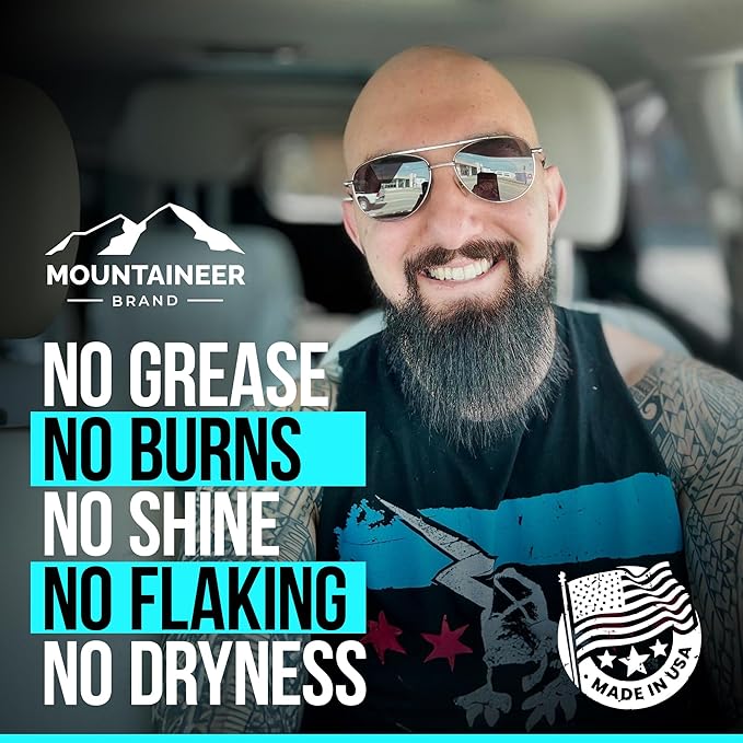 Mountaineer Brand Natural Moisturiser with Fresh & Natural Scent | Bald Head Care for Men | Non-Greasy Scalp and Face Balm | Made in West Virginia | Protect | 2 Pack | 2oz