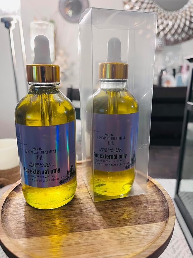 Rosemary Treatment Oil for Hair Growth, Natural Herbal Blend with Essential Oils, 4 fl oz.