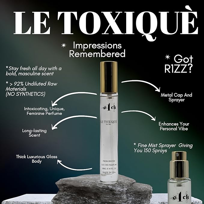 S1CK - Le Toxique Pheromone-Infused Cologne for Men Raw Pheromone Cologne Attraction Lasting Spray USA-Made Bold Strength Scent for Him