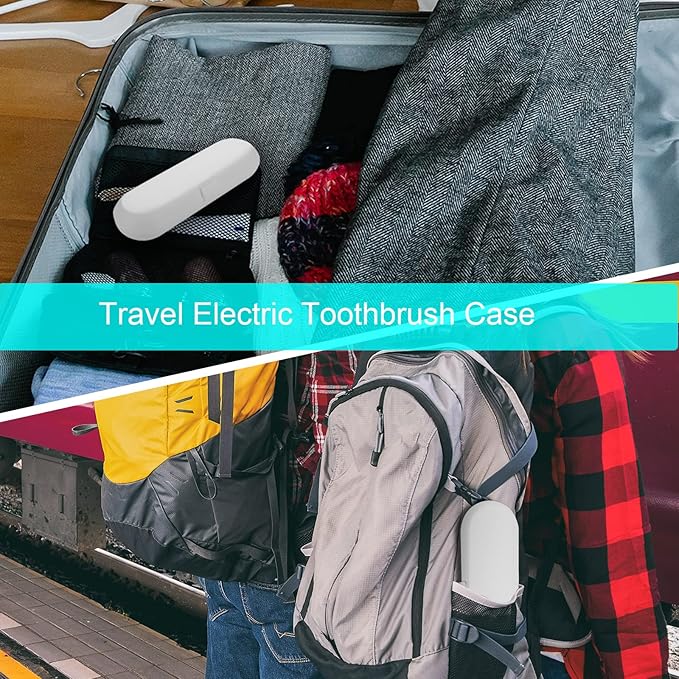 Cosmos Pack of 2 Plastic Travel Case Toothbrush Carrying Case Holder Container Compatible with Oral B Pro and also for Sonicare & Other Toothbrush