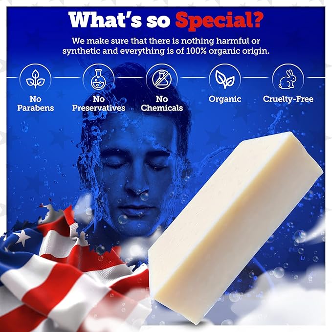Mericle Soap Bay Rum Organic 5oz Body Bar | Veteran Owned | Traditional Cold Process Technology | Natural Ingredients | No Harsh Chemicals | Exfoliating | Made in the USA
