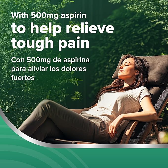Aspirina Pain Reliever, 500mg Aspirin Medicine, Headache Relief, 50 Count