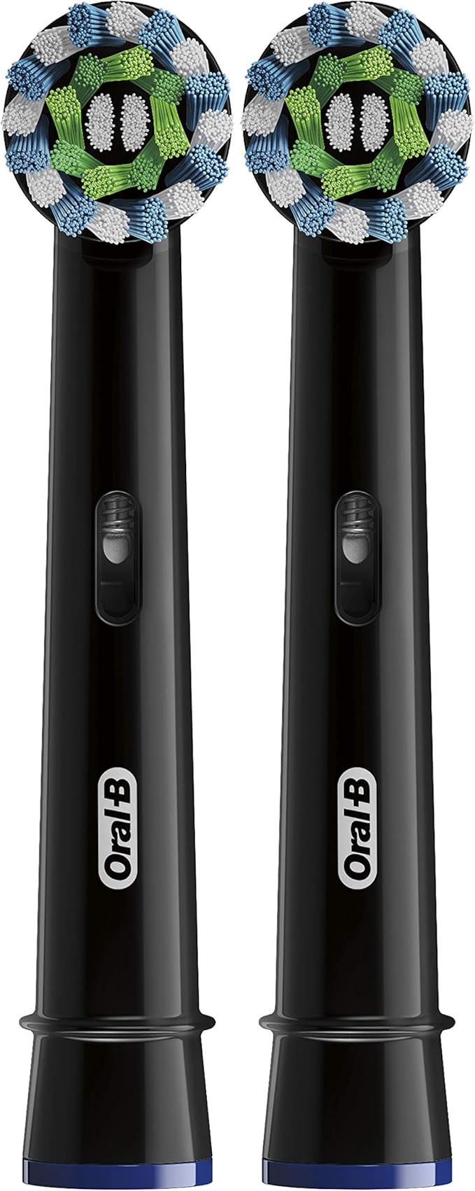 Oral-B CrossAction Electric Toothbrush Replacement Brush Head Refills, Black, 2 Count