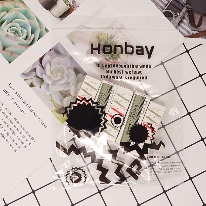 Honbay 50PCS Stainless Steel Eyebrow Trimmer Blades Eyebrow Hair Removers with Cover for Women