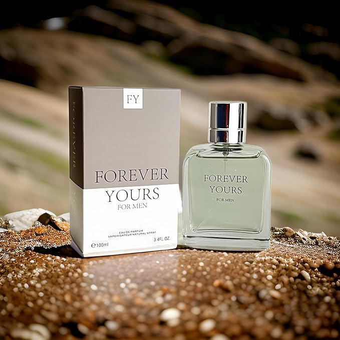 FOREVER YOURS for Men Eau de Parfum Spray, 3.4 Fl Oz, Notes: Ginger,Patchouli, Cedar Wood