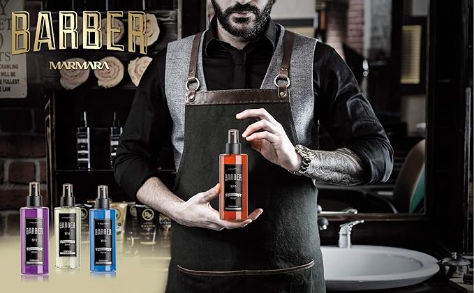 Marmara Barber Cologne - Best Choice of Modern Barbers and Traditional Shaving Fans (No 4 Green, 250ml x 2 Bottles)