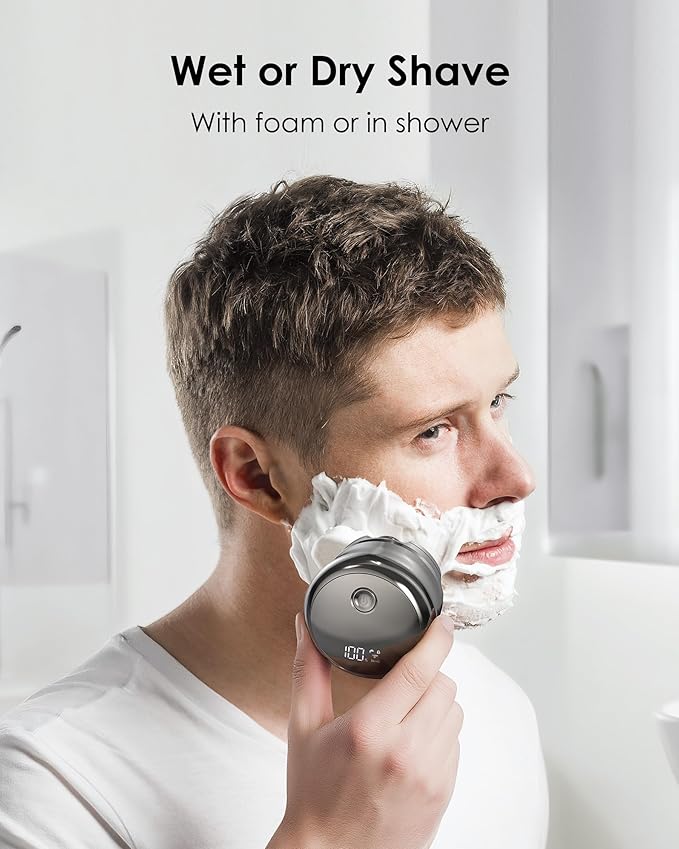 Head Shavers for Bald Men - 10,000 RPM Electric Razor with LED Display, Magnetic 5D Rotary Shaver, IPX6 Waterproof Wet Dry Shaving, 2H Fast Charge, Dual Speed Face Beard Body Grooming Kit