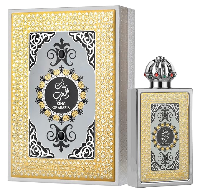 Lattafa Pride King of Arabia – Citrus, Fruity, Woody, Leather – Eau de Parfum Spray Long-Lasting Fragrance for Men, 3.4 Ounce / 100 ml