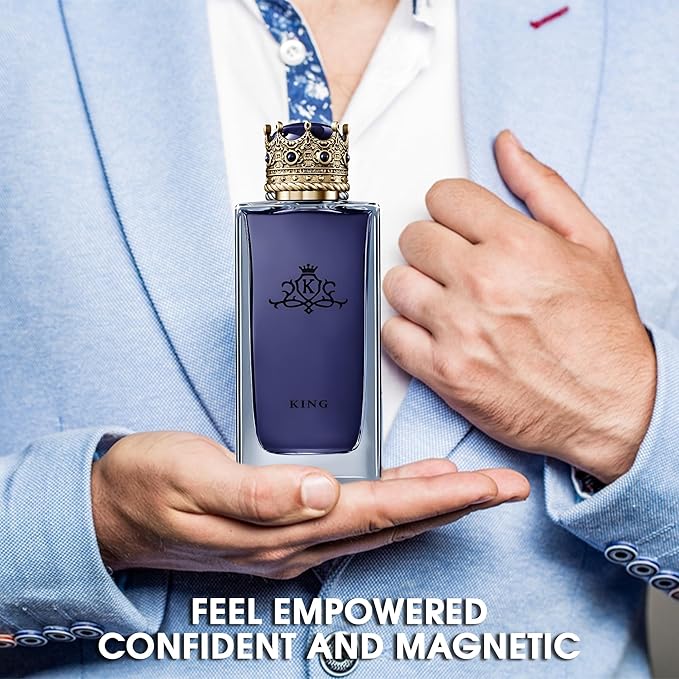Men’s Cologne King Original Natural Spray Eau De Toilette,Long-Lasting Scent Perfume for Men Elegant Bottle - Great Holiday Gift, 3.4 Fl Oz/100 Ml