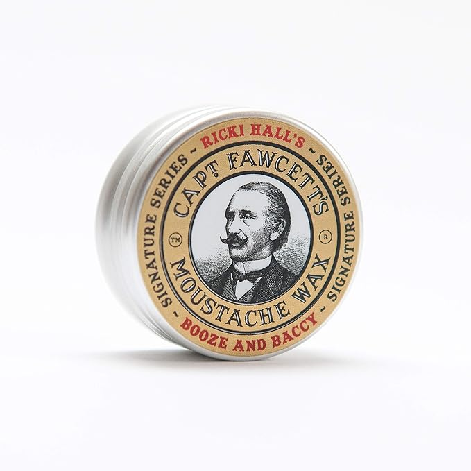 Ricki Hall's Booze & Baccy Moustache Wax by Captain Fawcett