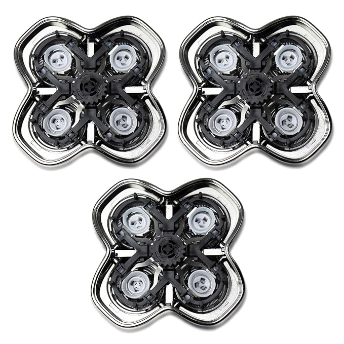 3Pack Pro 4 Shaver Replacement Heads for Gold PRO, Silver PRO, Platinum PRO, Butterfly Kiss PRO Head Shavers, Floating 4 Heads for a Fast, Close and Smooth Shave.