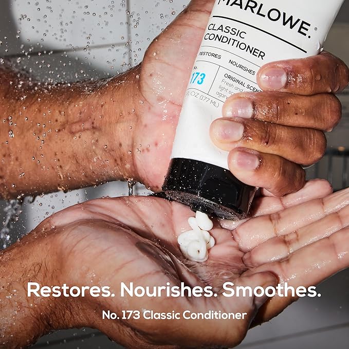 MARLOWE. No.173 Classic Mens Conditioner, Restores, Nourishes and Smooths Hair with Moisturizing Argan & Coconut Oil, Original Fresh & Woodsy Scent, All Hair Types, Paraben & Phthalate Free, 6 Fl Oz