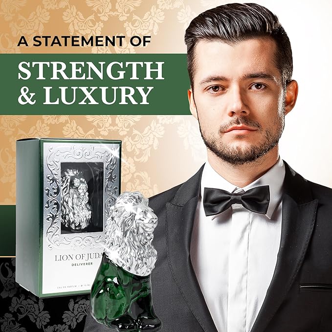 LION OF JUDAH Deliverer - Travel Size Cologne for Men - Long-Lasting EDP Fragrance Comes in Elegant Lion-Shaped Glass Bottle - Italian Bergamot & Patchouli Notes (15ml)
