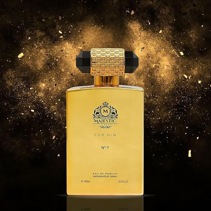 Majestic for Him No7 - Perfume for Men - Bold Spicy Cologne for Men with Bergamot and Tonka Bean - Long Lasting Citrus Perfume - 3.4 oz.