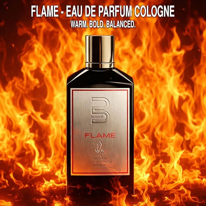 L3 Level 3 Eau de Parfum Cologne for Men - Long Lasting EDP - Molten, Apple, Cedar Notes - 3.38 fl oz (Flame)