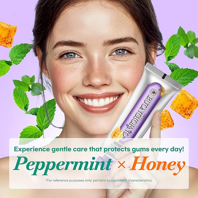 Toothpaste (Honey Mint)-Gingivitis & Periodontal Care for Bleeding Gums, Active Repair & Sensitivity Relief, Propolis & CICA, Paraben & SLS Free (3.52fl oz / 100g)