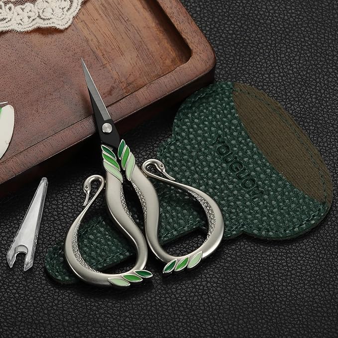 Sewing Scissors Sharp Scissor with Cover for Embroidery Crafting Art Work Threading Needlework, Little Detail Shears