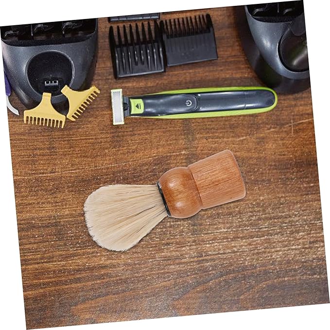 Portable Retro Beard Brush Natural Boar Bristles Travel-friendly Grooming Tool for Men for Daily Use Compact for Shaving Foam Application