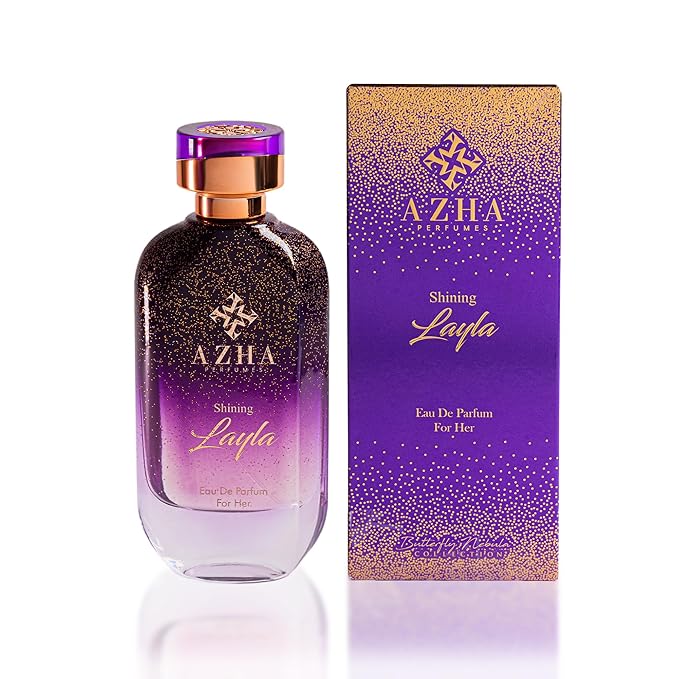 Shining Layla Eau de Parfum for Women, Creamy Vanilla Gourmand Perfume Spray with Coconut, Almond, Chocolate & Praline, Long Lasting Women's Fragrance, Butterfly Nebula, 3.4 Fl Oz