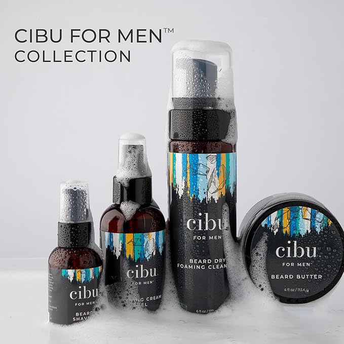 Cibu for Men Shaving Cream Gel 4.4 oz - Smooth Glide Shave Cream for Men with Shea Butter, Aloe, and Nourishing Oils to Protect Skin and Reduce Irritation