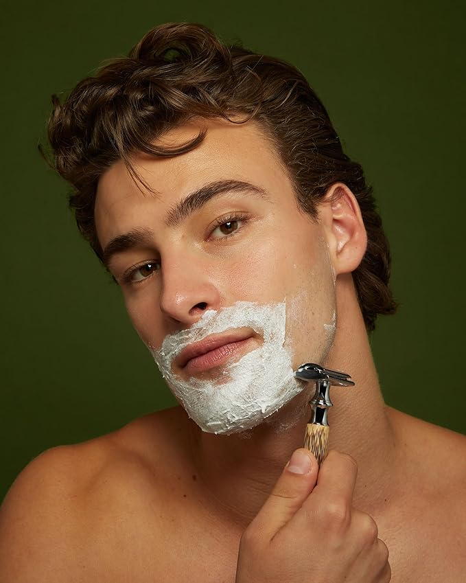 Jackfir The Classic Shave Cream, Smooth Natural Shaving Cream for Men, Hydrating Aloe & Cucumber Extract - Helps Calm Dry Irritated Skin, EWG Verified, Organic Ingredients, For All Skin Types, 5 Fl Oz