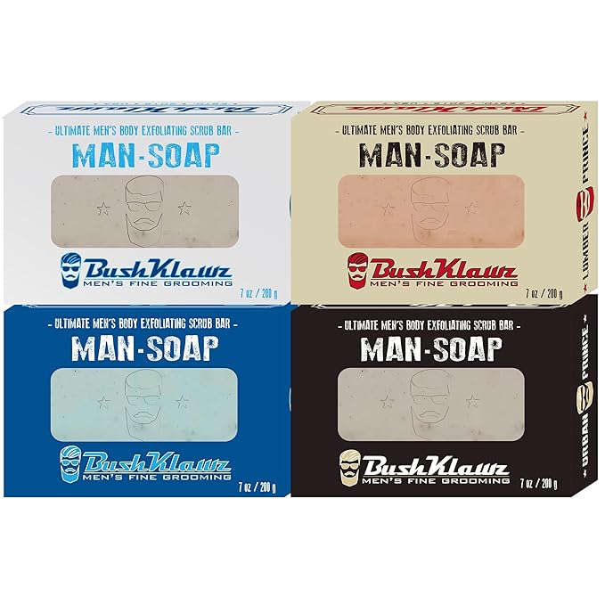 BushKlawz URBAN PRINCE BIG BRICK Exfoliating MAN SOAP - Deep Clean Your Skin, Remove Dead Cells, and Moisturize with Natural Oils - 200g