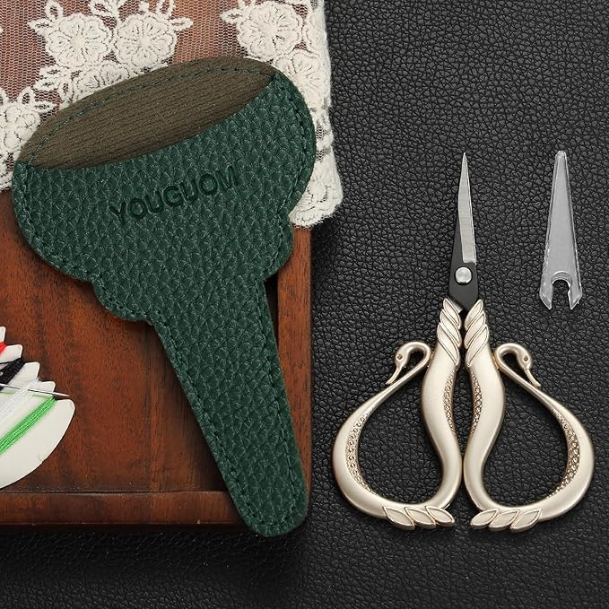 Little Detail Scissors with Cover, Needlework Scissor for Sewing Embroidery Craft Crochet Cross Stitch Yarn, Sharp Thread Snips