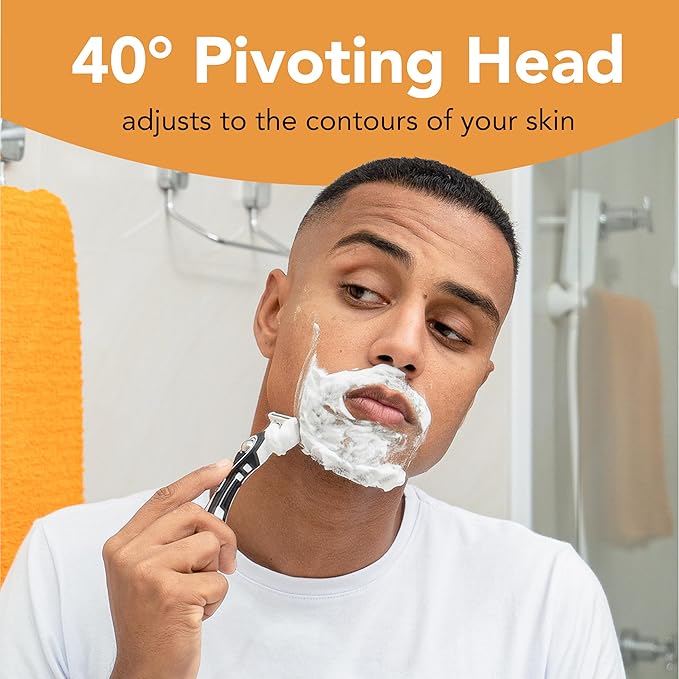 BIC Flex 5 Sensitive Men's 5-Blade Razor Refills, Clincally Proven for Sensitive Skin, 8 Refill Cartridges, 8-Pack