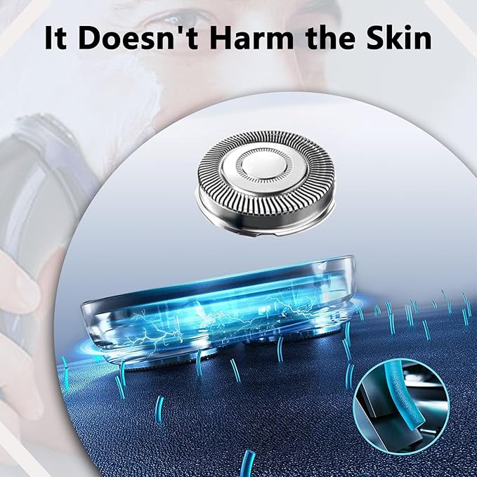 [3 Pack]SH71/52 Replacement Heads Compatible with Philips Norelco Series 7000,New Upgraded SH70/71 Compatibility Double Blades for norelco 7000 Replacement Heads