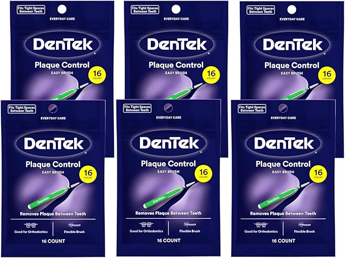 Dentek Easy Brush Cleaners Extra Tight Spaces 16 Count (6 Pack)