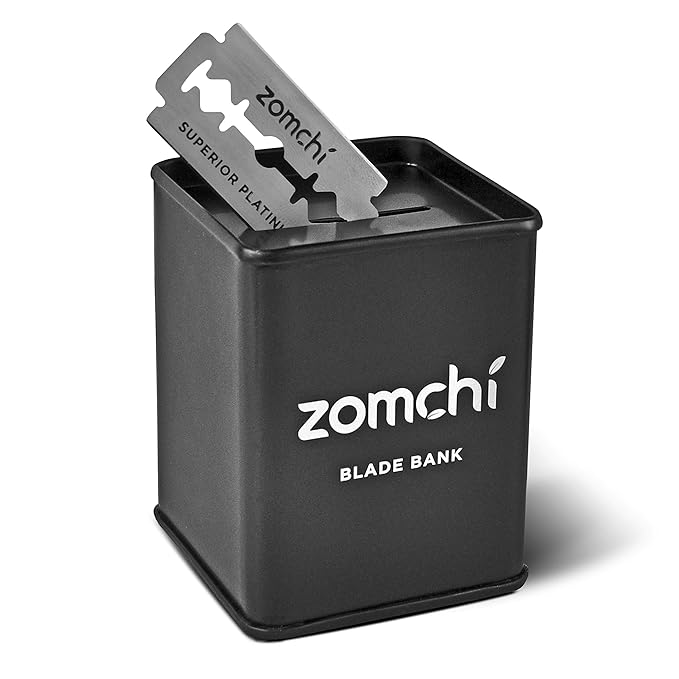 ZOMCHI Razor Blade Bank with 60 Counts Safety Razor Blades for Shaving