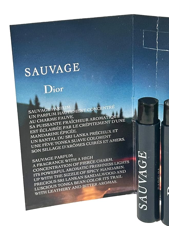 Dior Christian SAUVAGE MEN Sample Perfume PARFUM Vial 1 ml /0.03 oz - 3 PCS