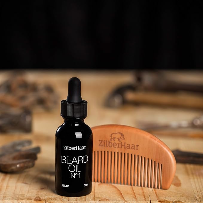 ZilberHaar Beard Oil + Beard Brush + Beard Comb bundle
