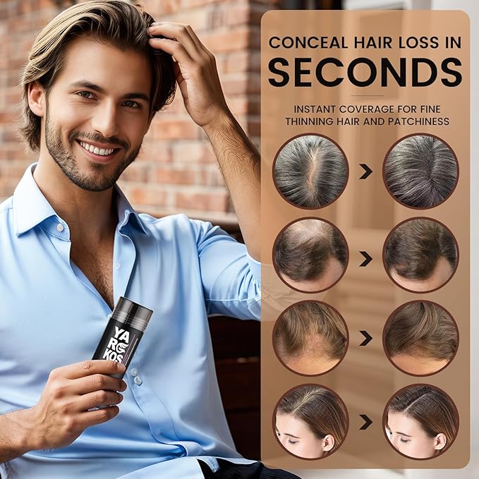 Hair Fibers for Thinning Hair or Fill In Fine, Hair Building Fibers (28g) for Women & Men, Hair Powder for Instantly Thicker, Fuller Looking - LIGHT BLONDE