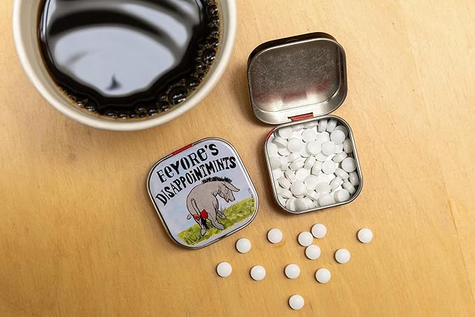 The Unemployed Philosophers Guild Eeyore's Disappointmints Breath Mints - Eeyore from Winnie the Pooh Themed Spearmints, 1 Tin, Net Wt .4oz (12g)